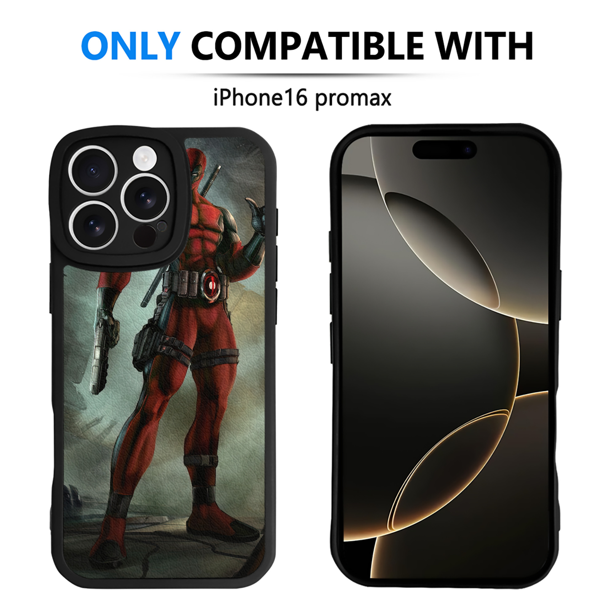 （画像用） Deadpool デッドプール 【iPhone 16シリーズ対応】シリコンスマホケース（レザー調） 材質：シリコン